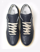 Load image into Gallery viewer, 'Replica' Blue &amp; Gold Leather Trainers
