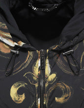 Load image into Gallery viewer, Black Baroque Print Windbreaker Jacket
