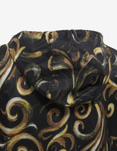 Load image into Gallery viewer, Black Baroque Print Windbreaker Jacket
