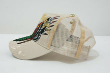 Load image into Gallery viewer, Beige Grenade Trucker Cap

