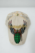 Load image into Gallery viewer, Beige Grenade Trucker Cap
